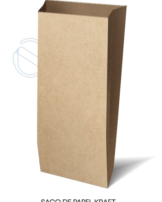 Saco de papel kraft liso